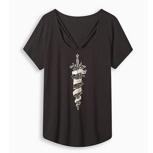 TORRID NWT OUTLANDER FRASER SWORD SUPER SOFT SLUB STRAPPY TOP